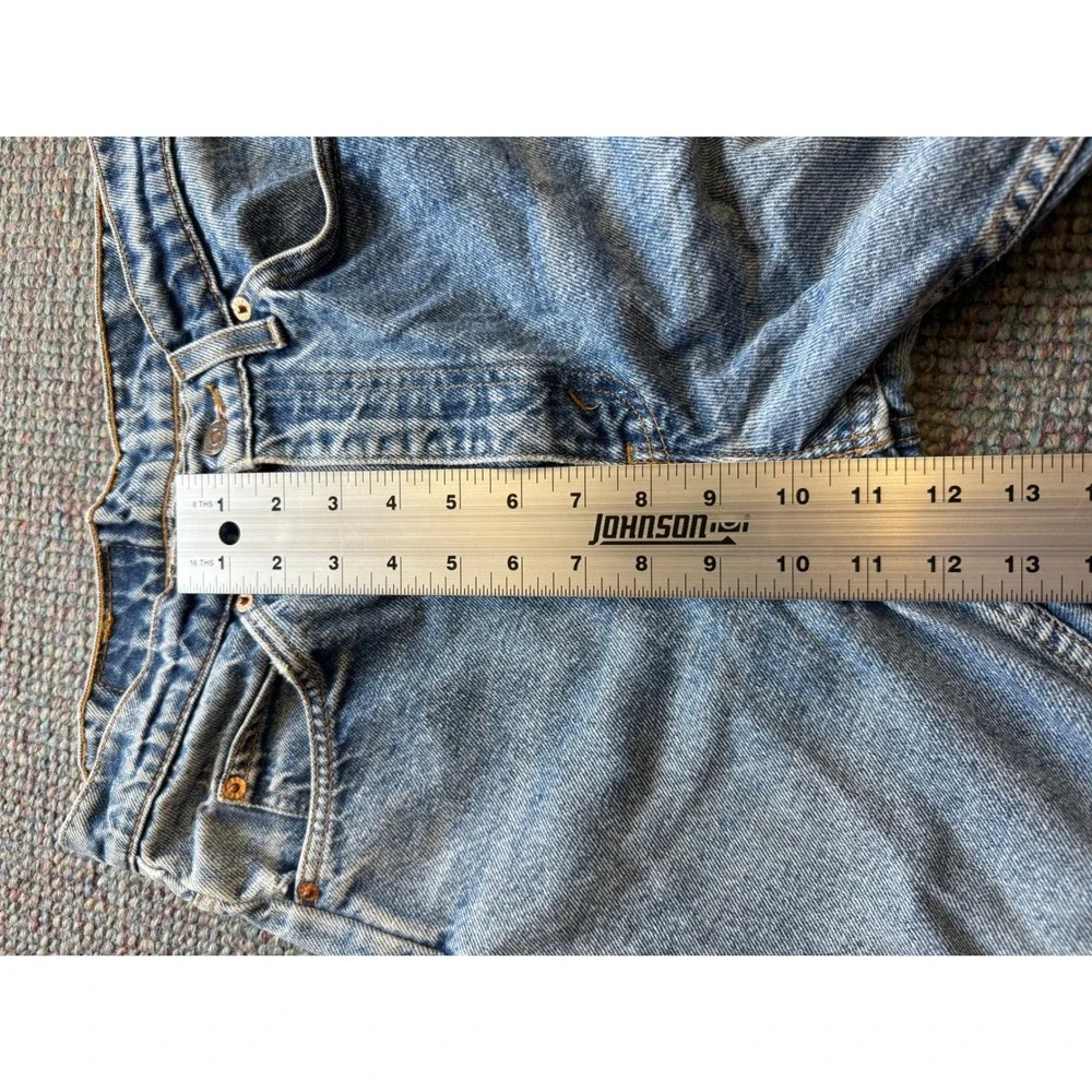 Vintage Levis 517 Orange Tab Denim Shorts Light Wash Raw Hem Cut Offs 30